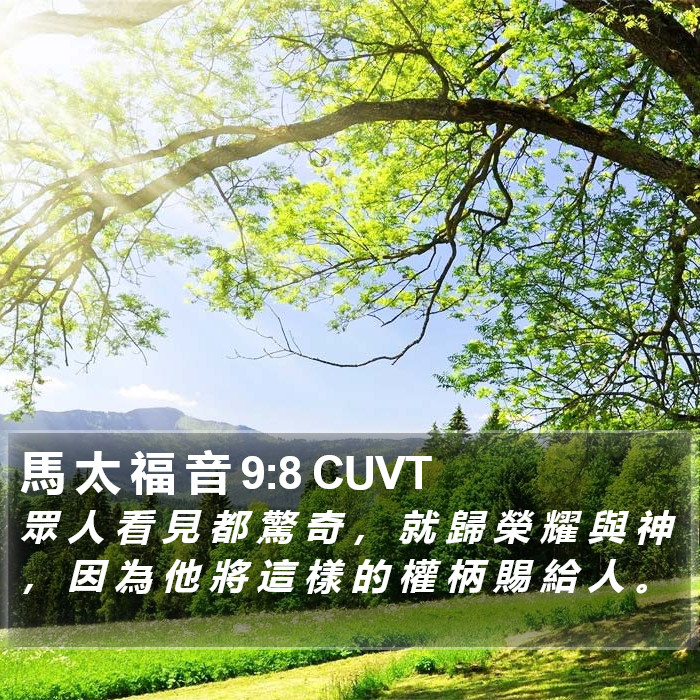 馬 太 福 音 9:8 CUVT Bible Study