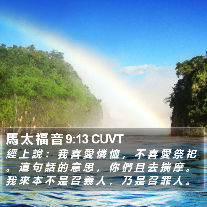 馬 太 福 音 9:13 CUVT Bible Study