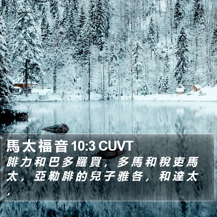 馬 太 福 音 10:3 CUVT Bible Study