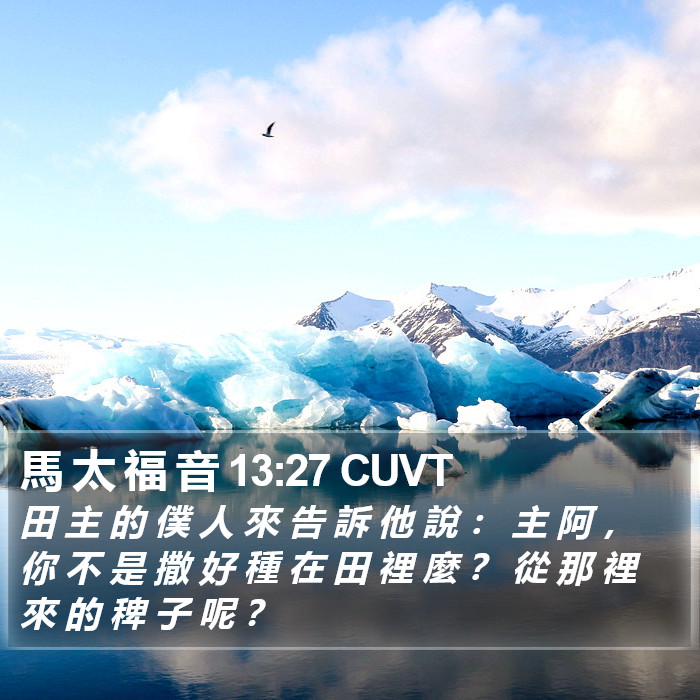 馬 太 福 音 13:27 CUVT Bible Study