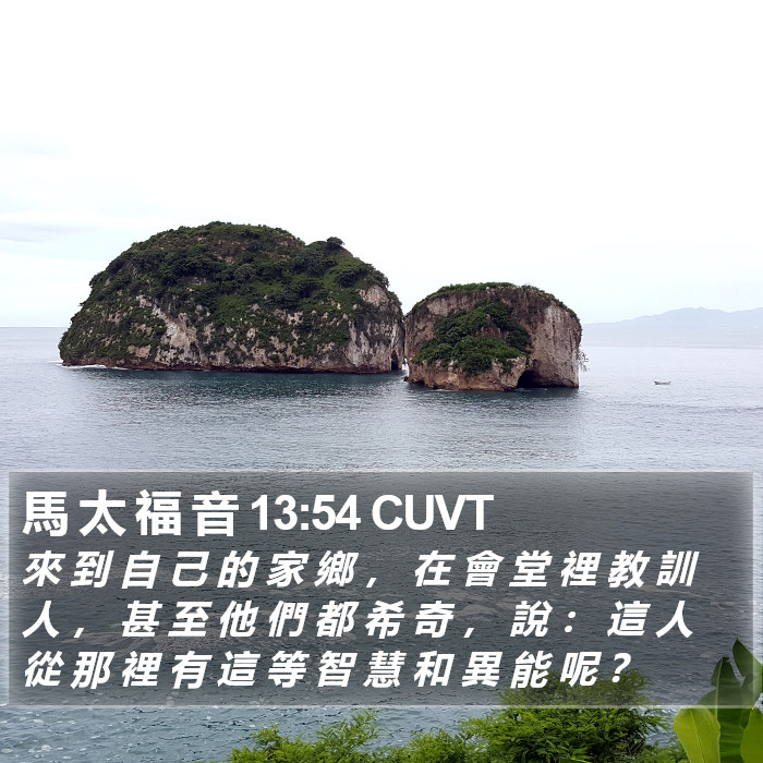 馬 太 福 音 13:54 CUVT Bible Study