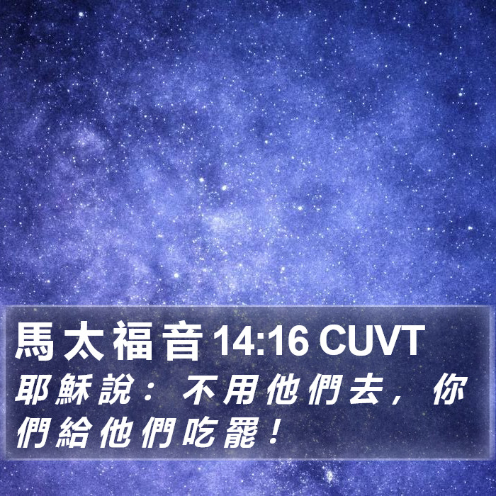 馬 太 福 音 14:16 CUVT Bible Study