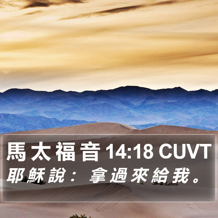 馬 太 福 音 14:18 CUVT Bible Study