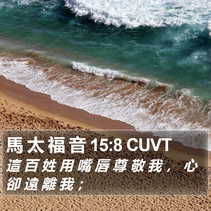 馬 太 福 音 15:8 CUVT Bible Study