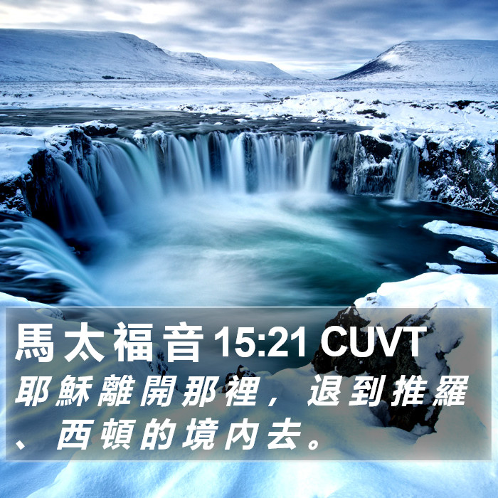 馬 太 福 音 15:21 CUVT Bible Study