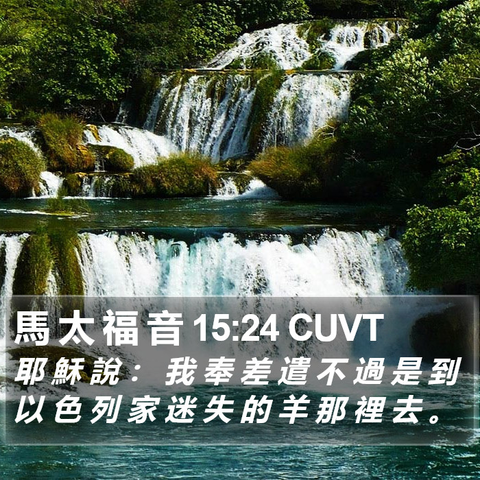 馬 太 福 音 15:24 CUVT Bible Study