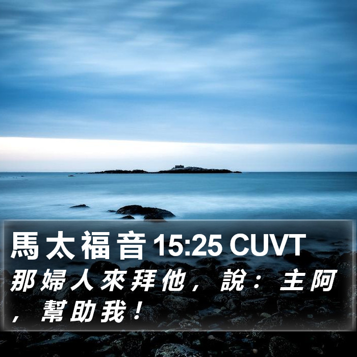 馬 太 福 音 15:25 CUVT Bible Study