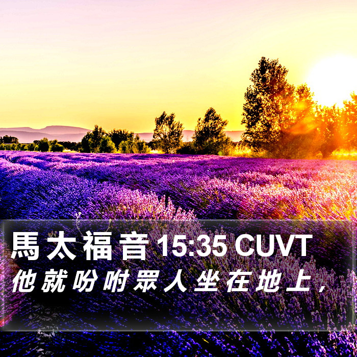 馬 太 福 音 15:35 CUVT Bible Study