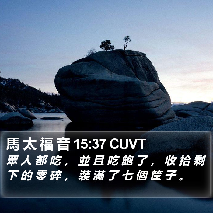 馬 太 福 音 15:37 CUVT Bible Study
