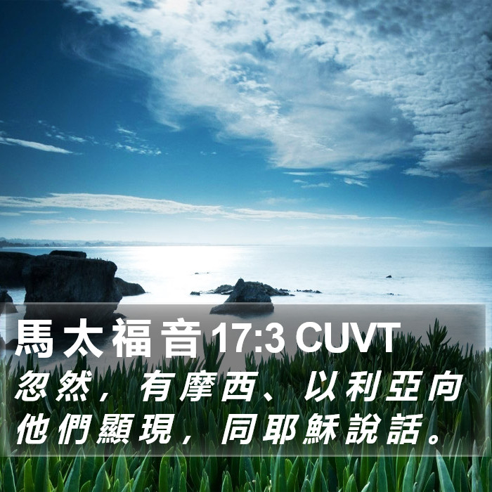 馬 太 福 音 17:3 CUVT Bible Study
