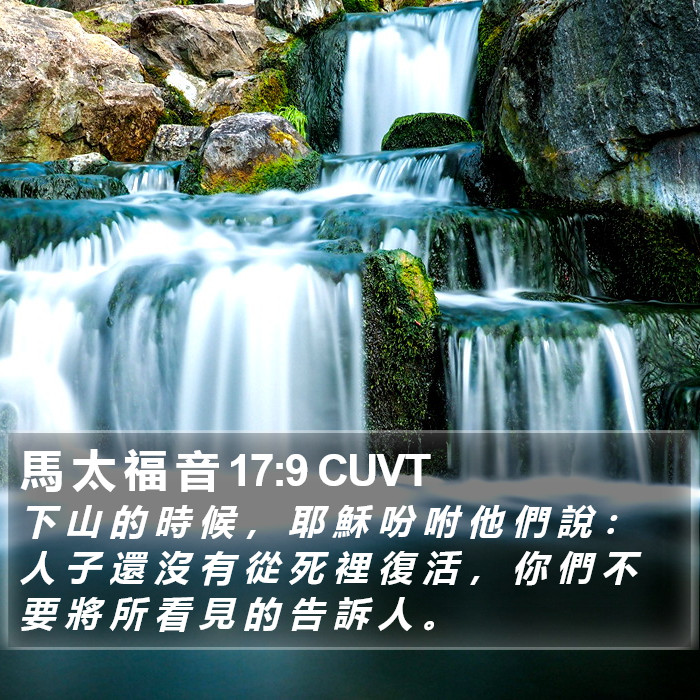 馬 太 福 音 17:9 CUVT Bible Study