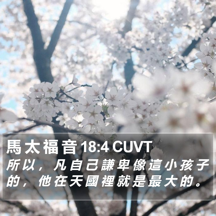 馬 太 福 音 18:4 CUVT Bible Study