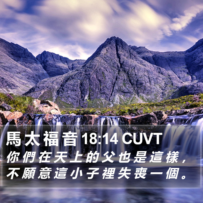 馬 太 福 音 18:14 CUVT Bible Study