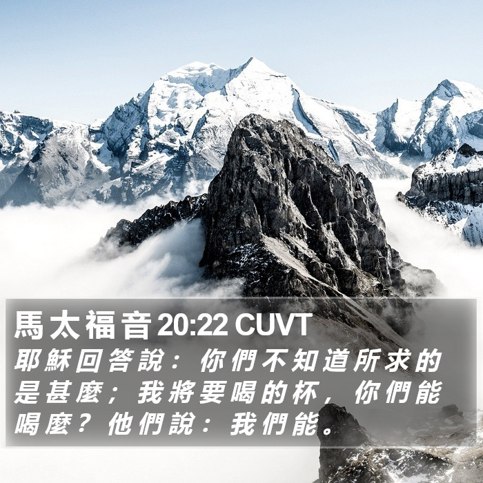 馬 太 福 音 20:22 CUVT Bible Study