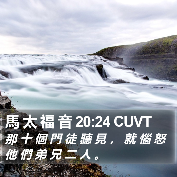 馬 太 福 音 20:24 CUVT Bible Study