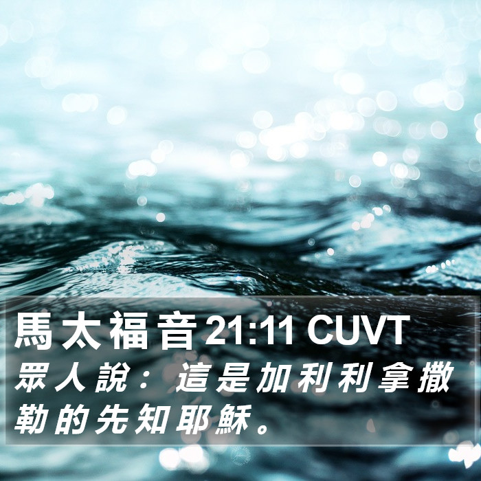 馬 太 福 音 21:11 CUVT Bible Study