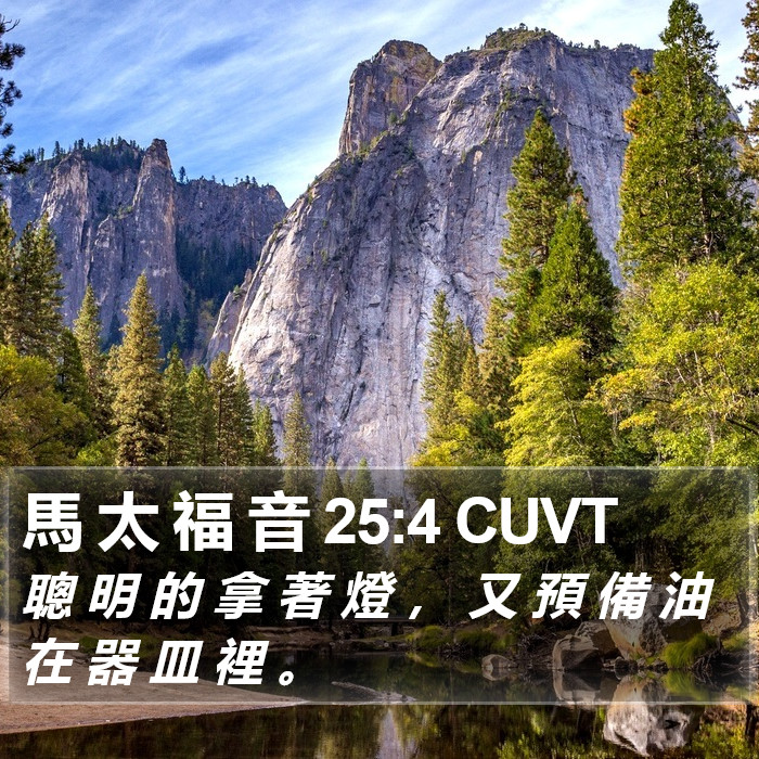 馬 太 福 音 25:4 CUVT Bible Study