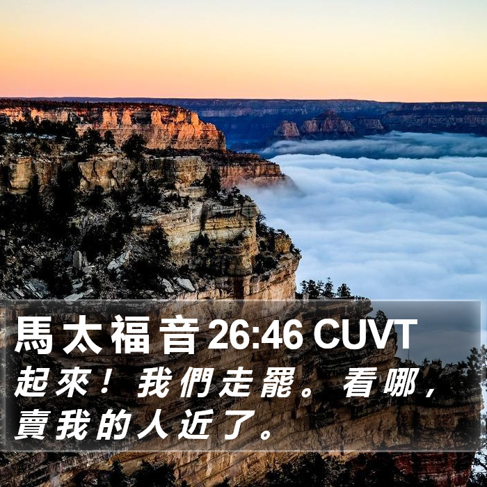 馬 太 福 音 26:46 CUVT Bible Study