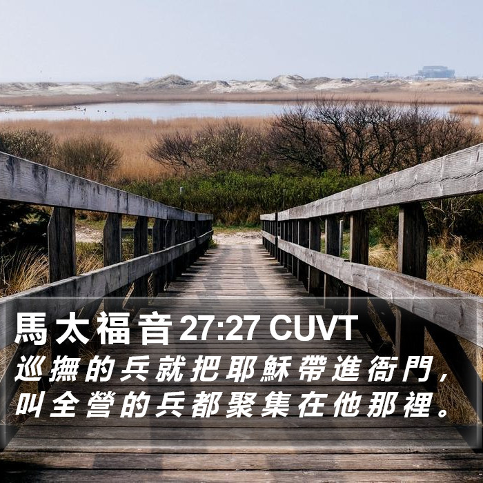馬 太 福 音 27:27 CUVT Bible Study