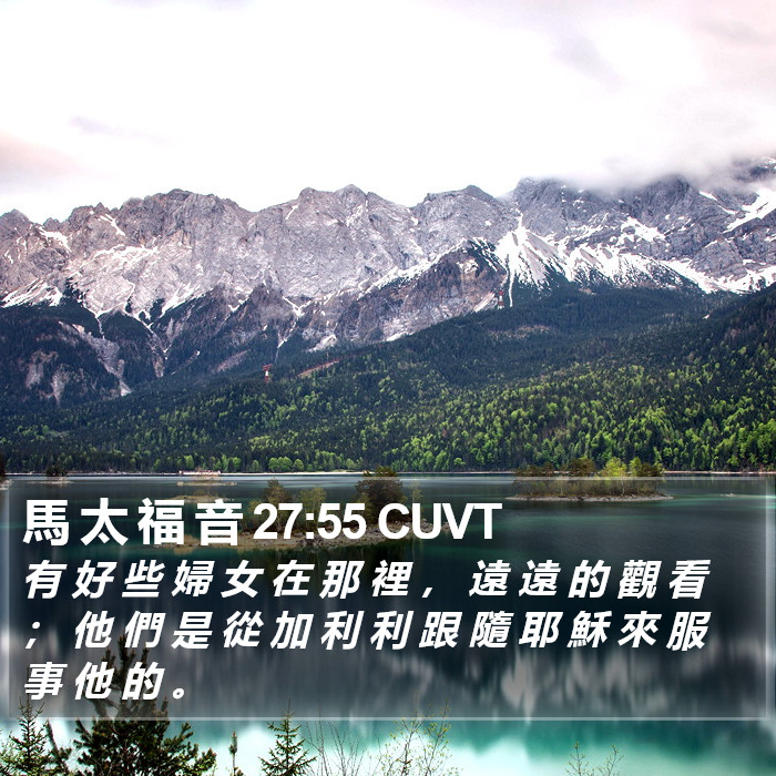馬 太 福 音 27:55 CUVT Bible Study