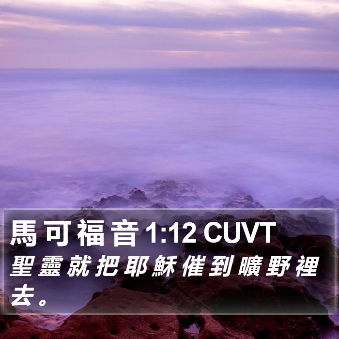 馬 可 福 音 1:12 CUVT Bible Study