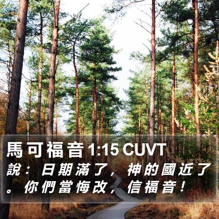 馬 可 福 音 1:15 CUVT Bible Study