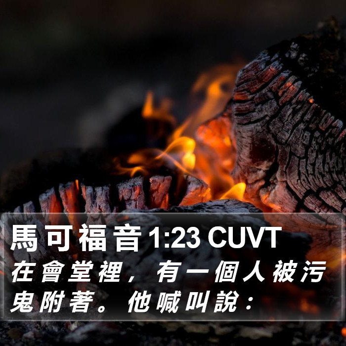 馬 可 福 音 1:23 CUVT Bible Study