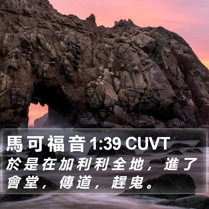 馬 可 福 音 1:39 CUVT Bible Study