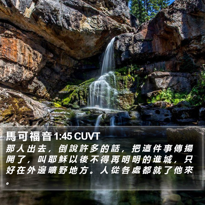 馬 可 福 音 1:45 CUVT Bible Study