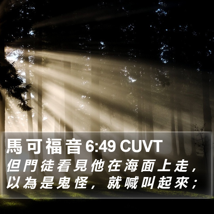 馬 可 福 音 6:49 CUVT Bible Study