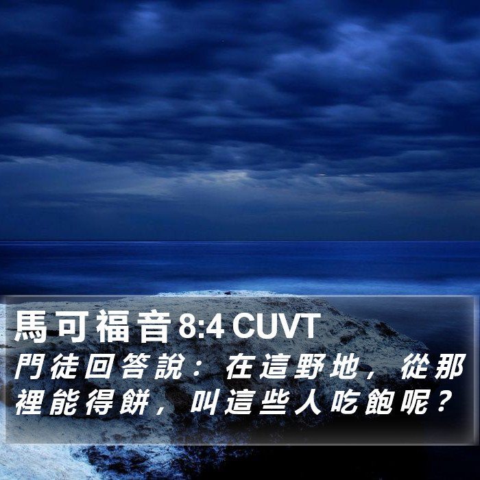 馬 可 福 音 8:4 CUVT Bible Study