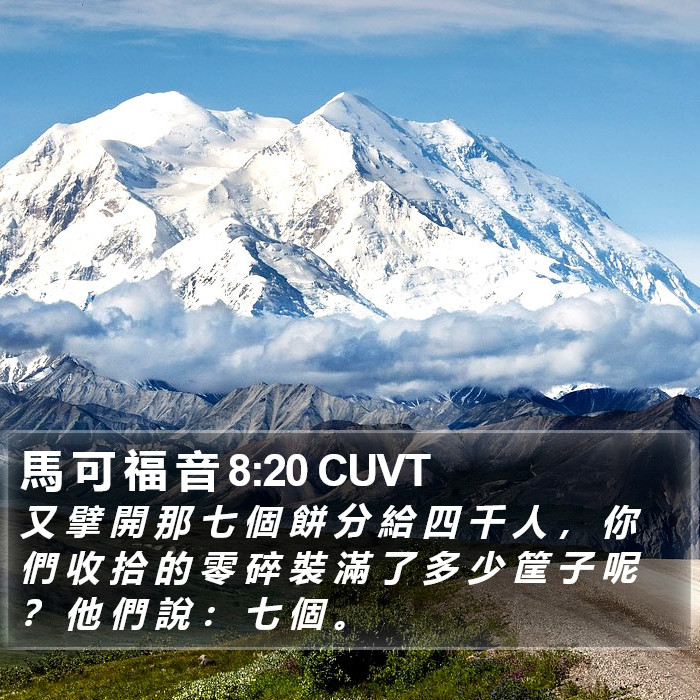 馬 可 福 音 8:20 CUVT Bible Study