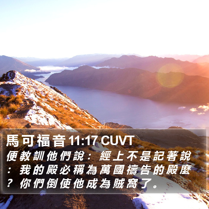馬 可 福 音 11:17 CUVT Bible Study
