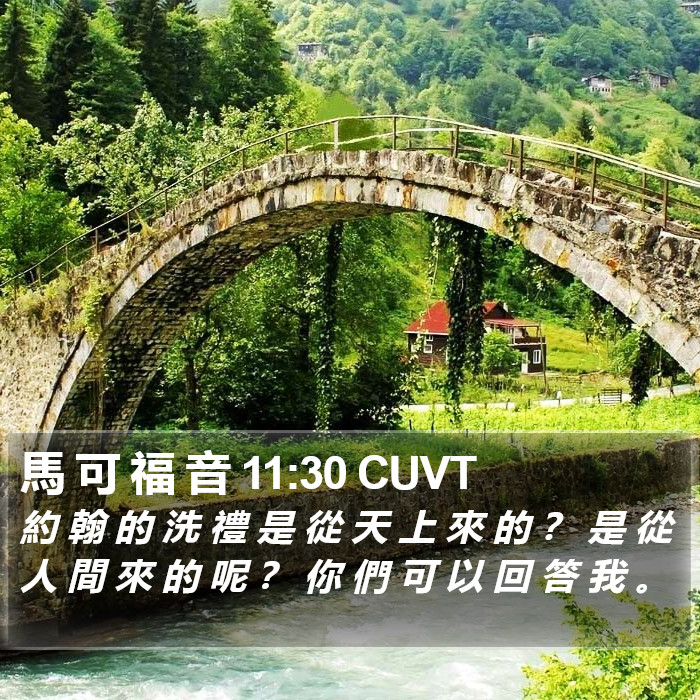 馬 可 福 音 11:30 CUVT Bible Study