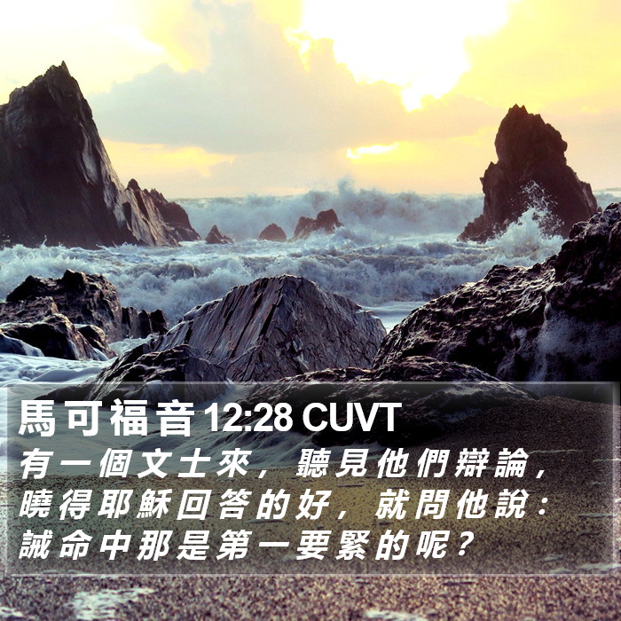 馬 可 福 音 12:28 CUVT Bible Study