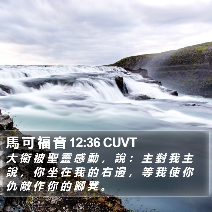 馬 可 福 音 12:36 CUVT Bible Study