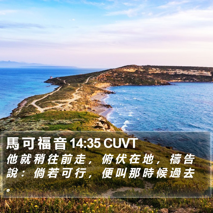 馬 可 福 音 14:35 CUVT Bible Study