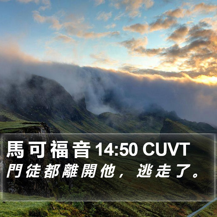 馬 可 福 音 14:50 CUVT Bible Study