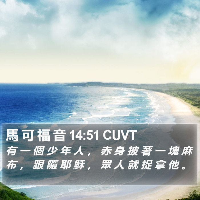 馬 可 福 音 14:51 CUVT Bible Study