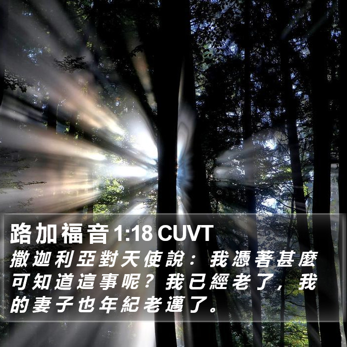 路 加 福 音 1:18 CUVT Bible Study