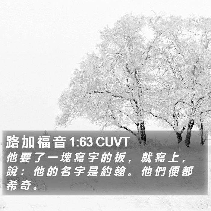 路 加 福 音 1:63 CUVT Bible Study