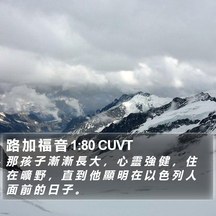 路 加 福 音 1:80 CUVT Bible Study