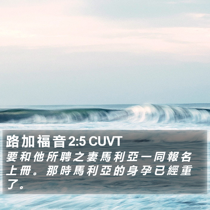 路 加 福 音 2:5 CUVT Bible Study