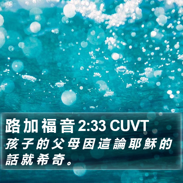 路 加 福 音 2:33 CUVT Bible Study