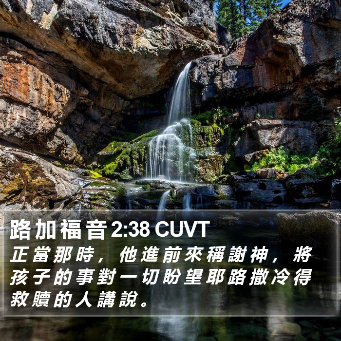 路 加 福 音 2:38 CUVT Bible Study