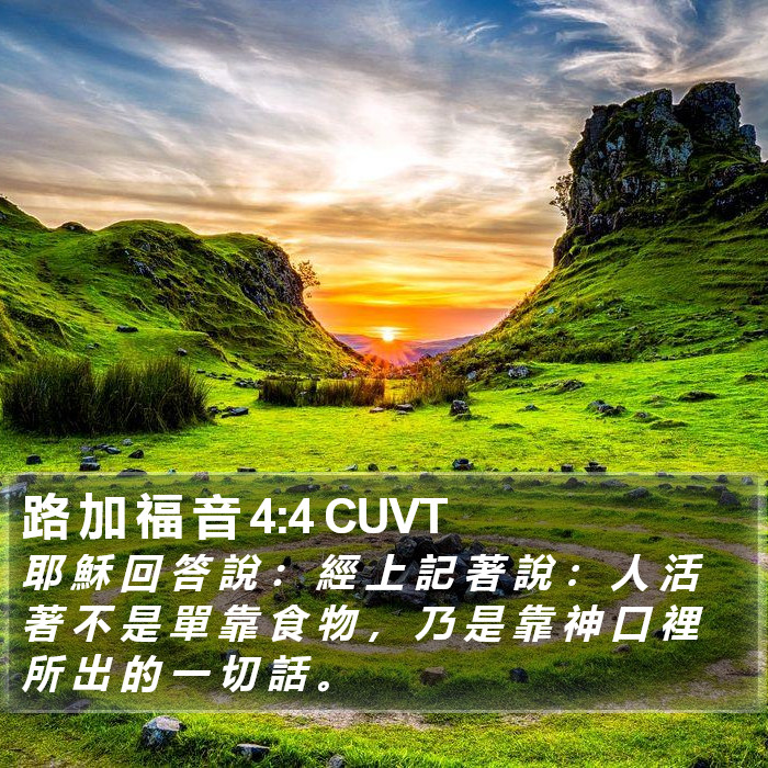路 加 福 音 4:4 CUVT Bible Study