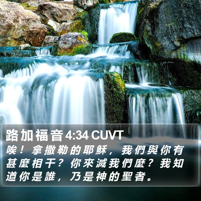 路 加 福 音 4:34 CUVT Bible Study