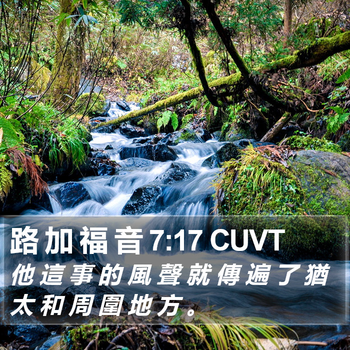 路 加 福 音 7:17 CUVT Bible Study