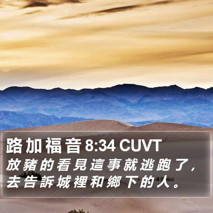 路 加 福 音 8:34 CUVT Bible Study