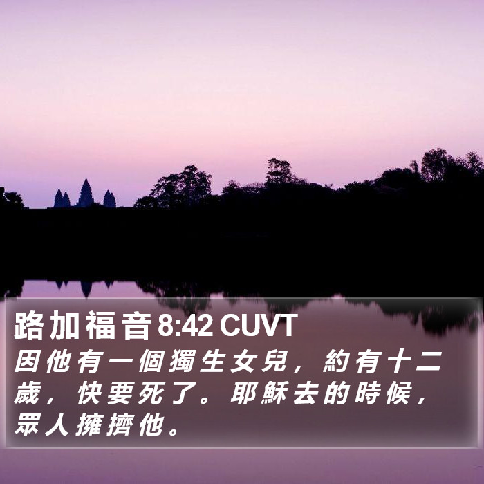 路 加 福 音 8:42 CUVT Bible Study